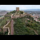 Die mittelalterliche Festung (Castillo de Lorca), Blick vom Torre del Espolón